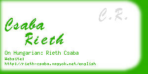 csaba rieth business card